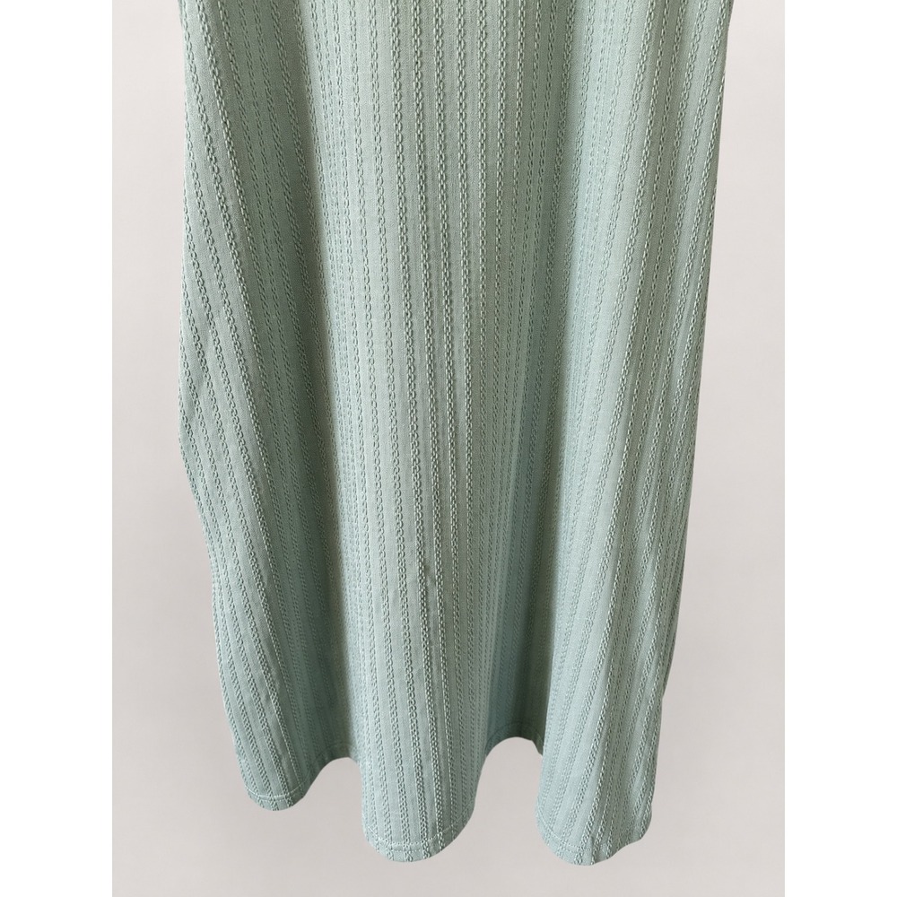 Unbranded Shift Dress Women XL Sage Green Excellent Textured Knit Square Neck - Picture 8 of 14